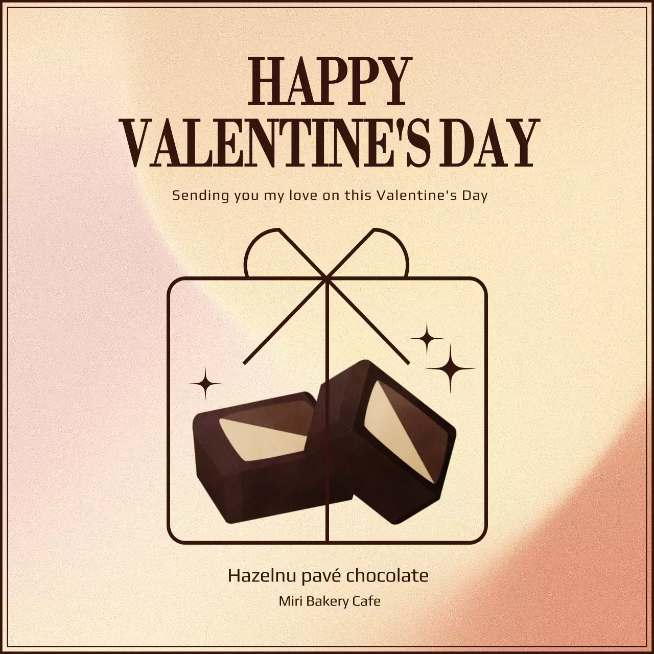 ピンク オシャレ バレンタイン ポスター