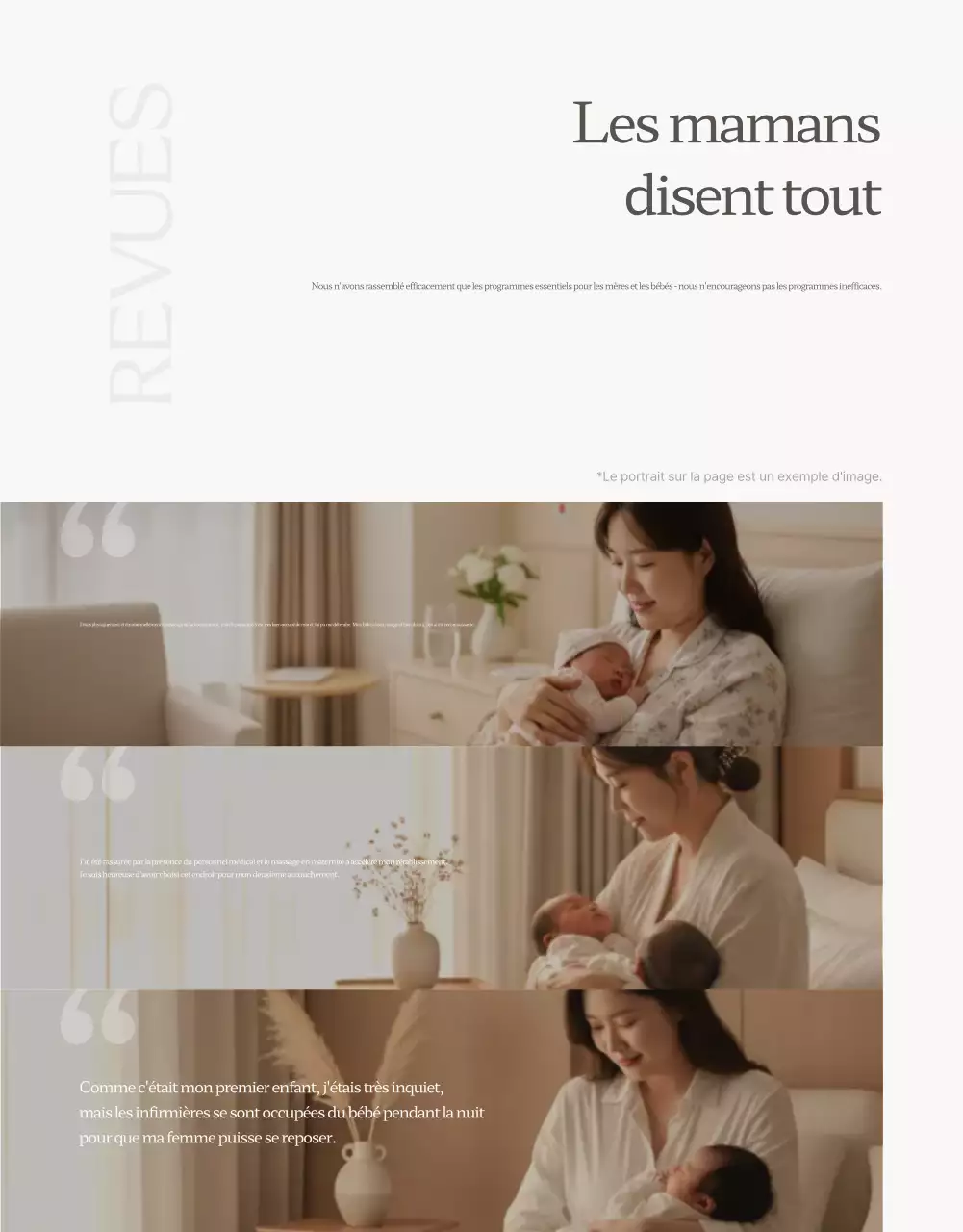 Promotion du centre de soins post-partum de luxe Beige