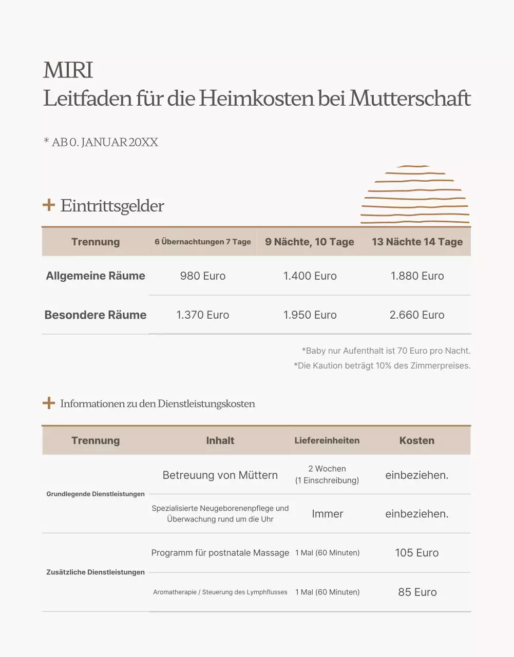 Beige Luxury Postpartum Care Center Promotion