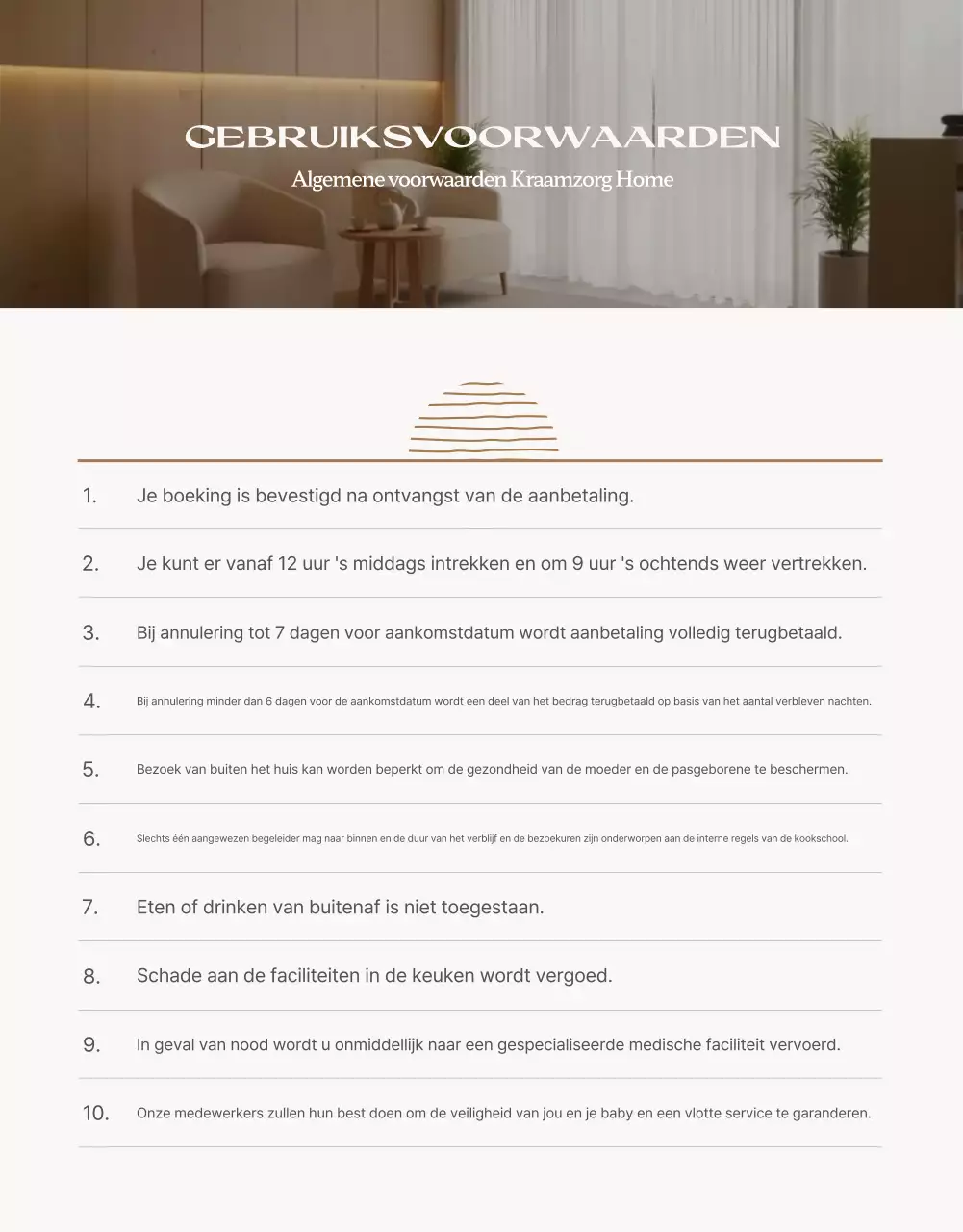 Beige Luxe Postpartum Zorgcentrum Promotie