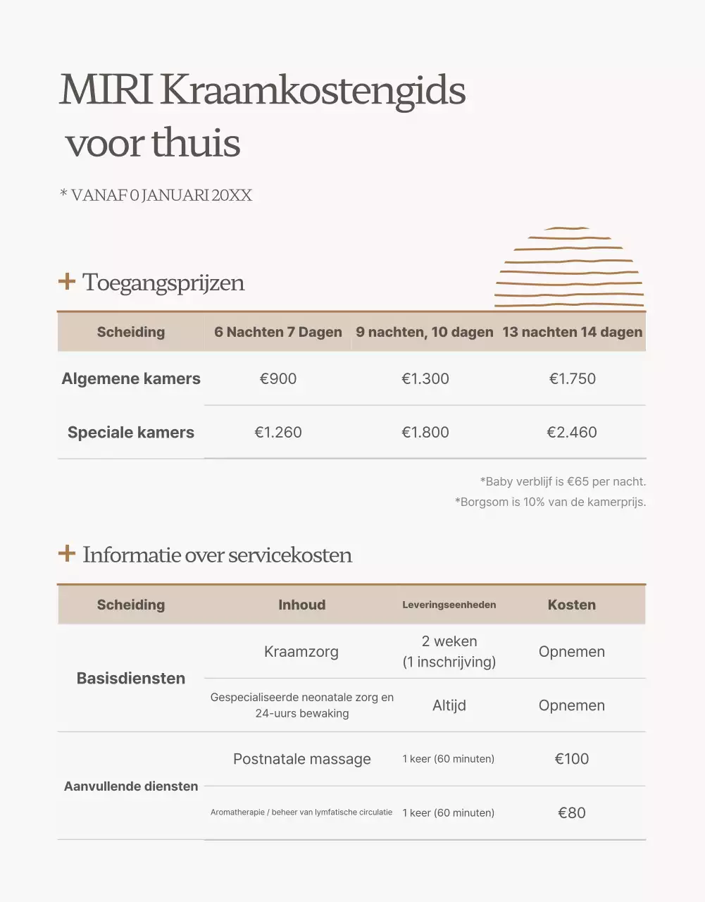 Beige Luxe Postpartum Zorgcentrum Promotie