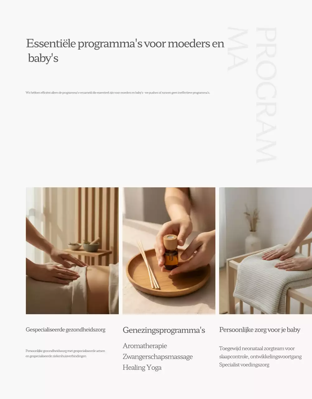 Beige Luxe Postpartum Zorgcentrum Promotie