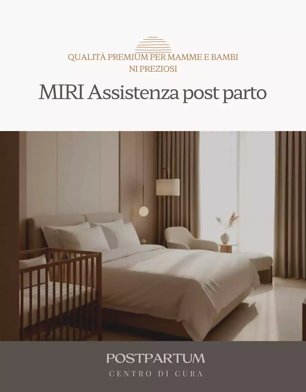 Promozione del centro di assistenza post-parto Beige Luxury