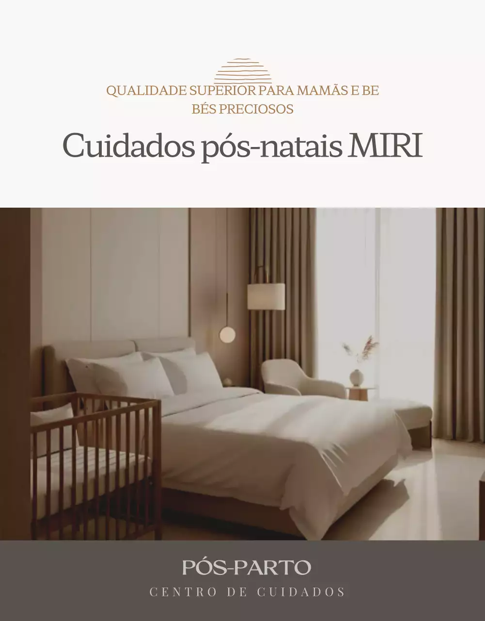Promoção do Centro de Cuidados Pós-Parto de Luxo Bege