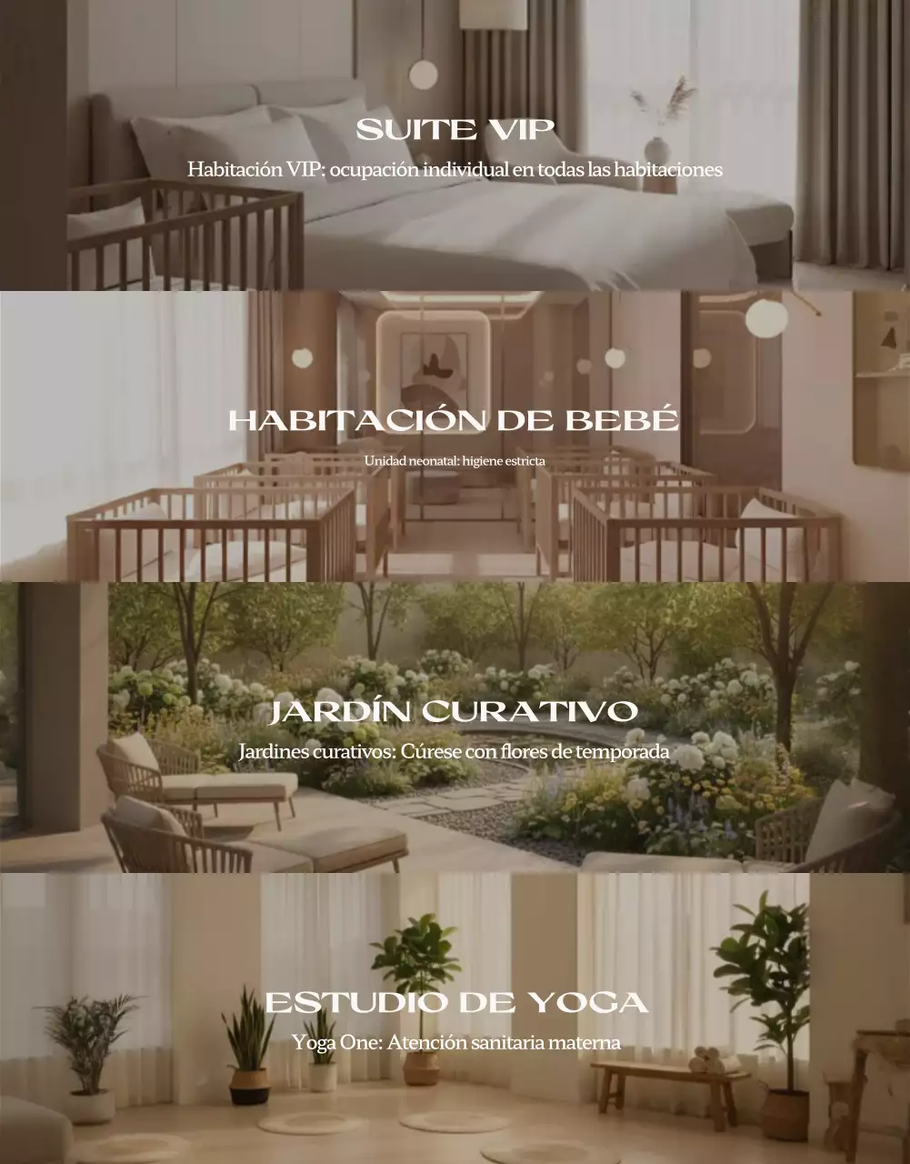 Promoción del centro de cuidados posparto de lujo Beige