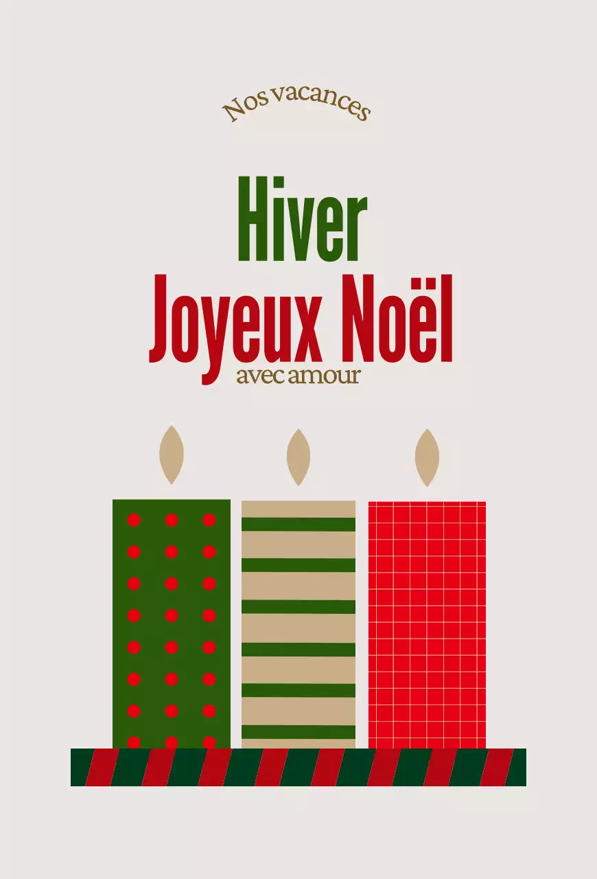 Carte de Noël rouge simple