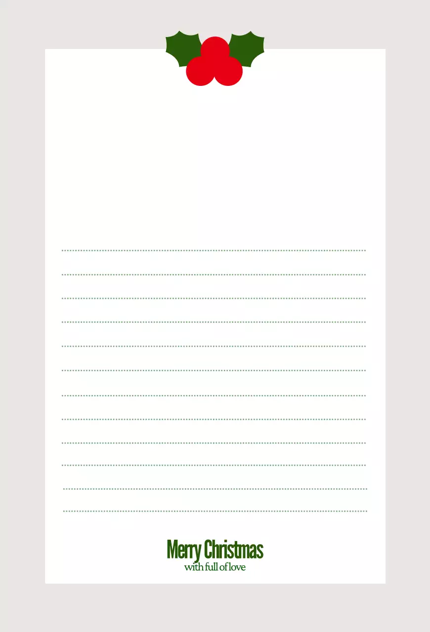 Kartu Natal Sederhana Merah