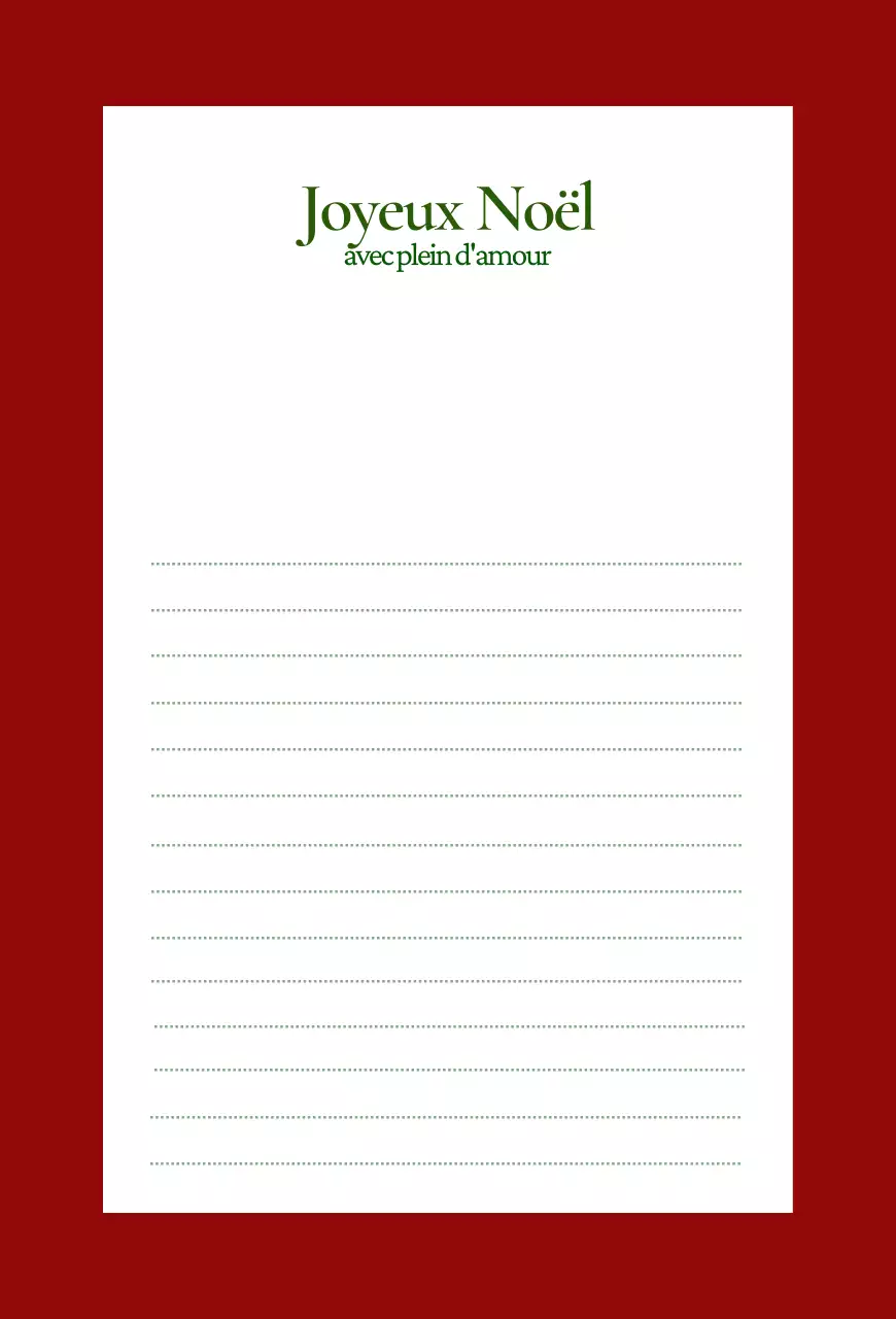 Carte de Noël classique rouge