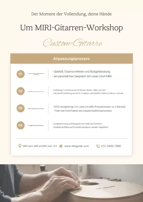 Anleitung zum Bau einer klassischen Gitarre in Beige