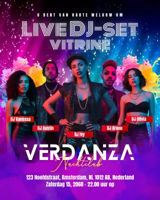 Bericht over een trendy nachtclubevenement in Rainbow Neon