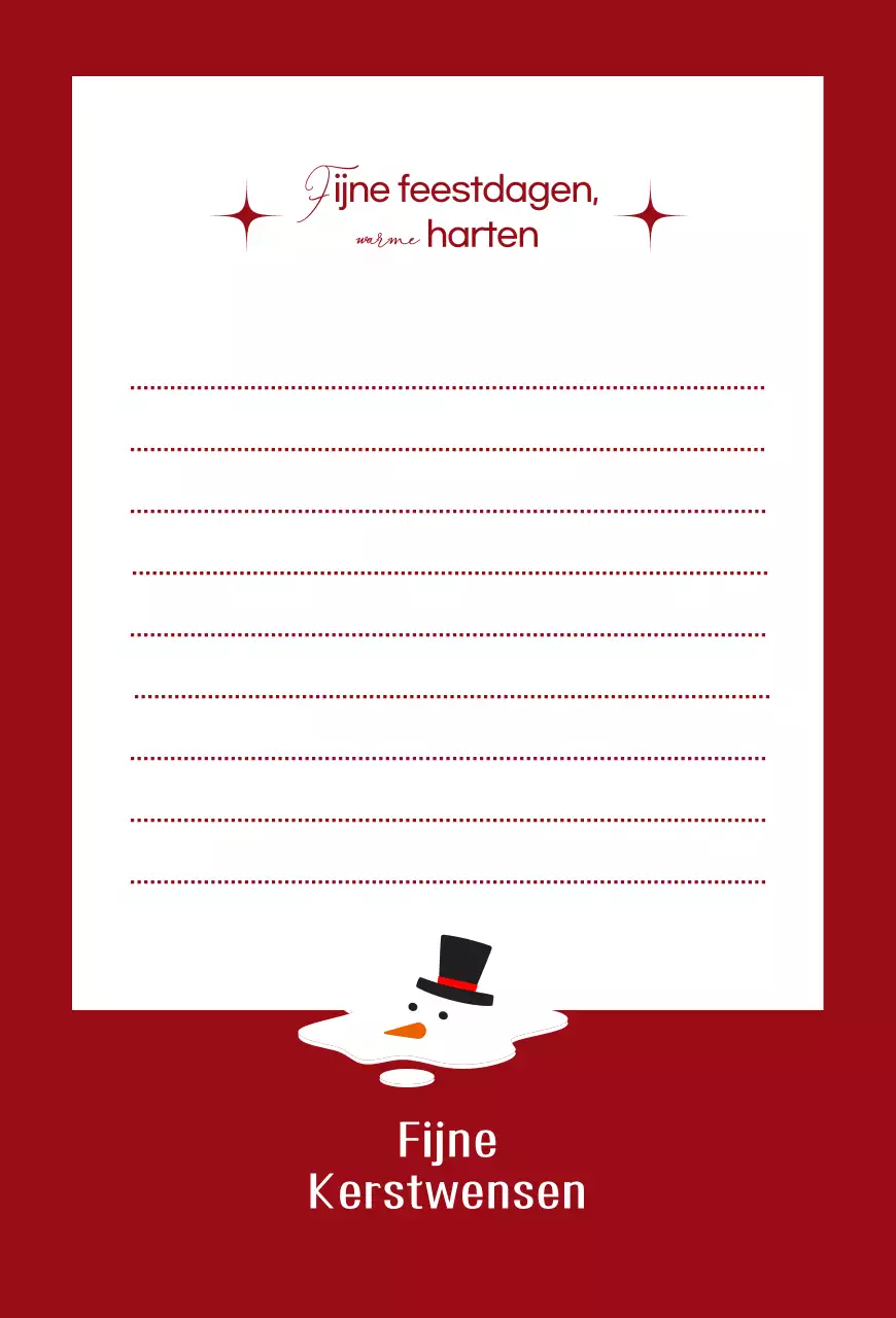 Rode eenvoudige vakantiekaart