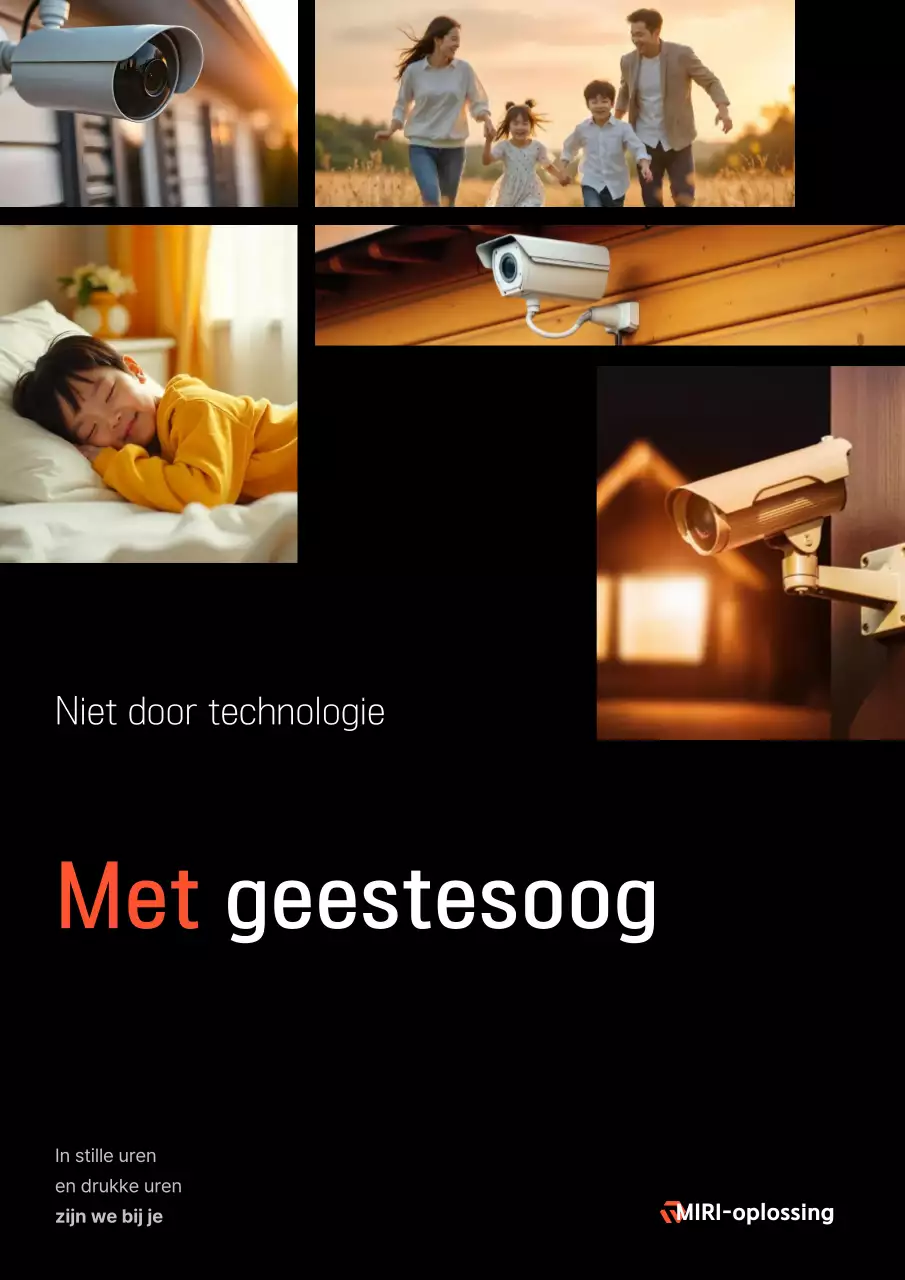 Zwarte moderne beveiligingsadvertentie