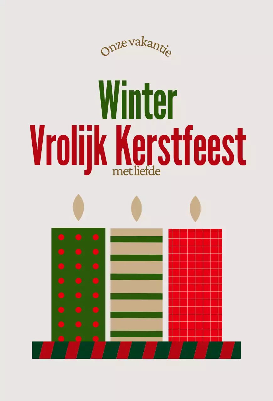 Rode eenvoudige kerstkaart