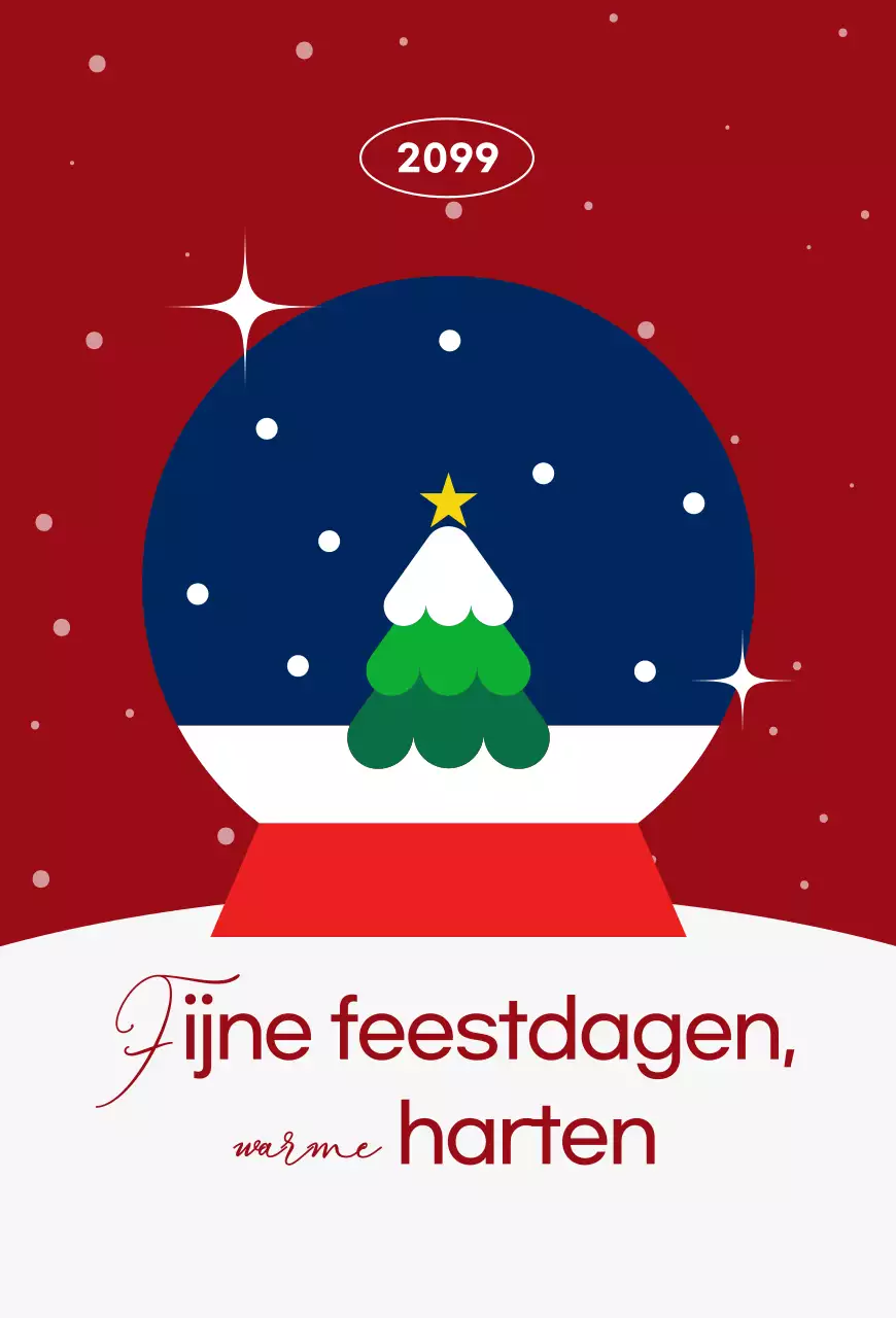 Rode eenvoudige vakantiekaart