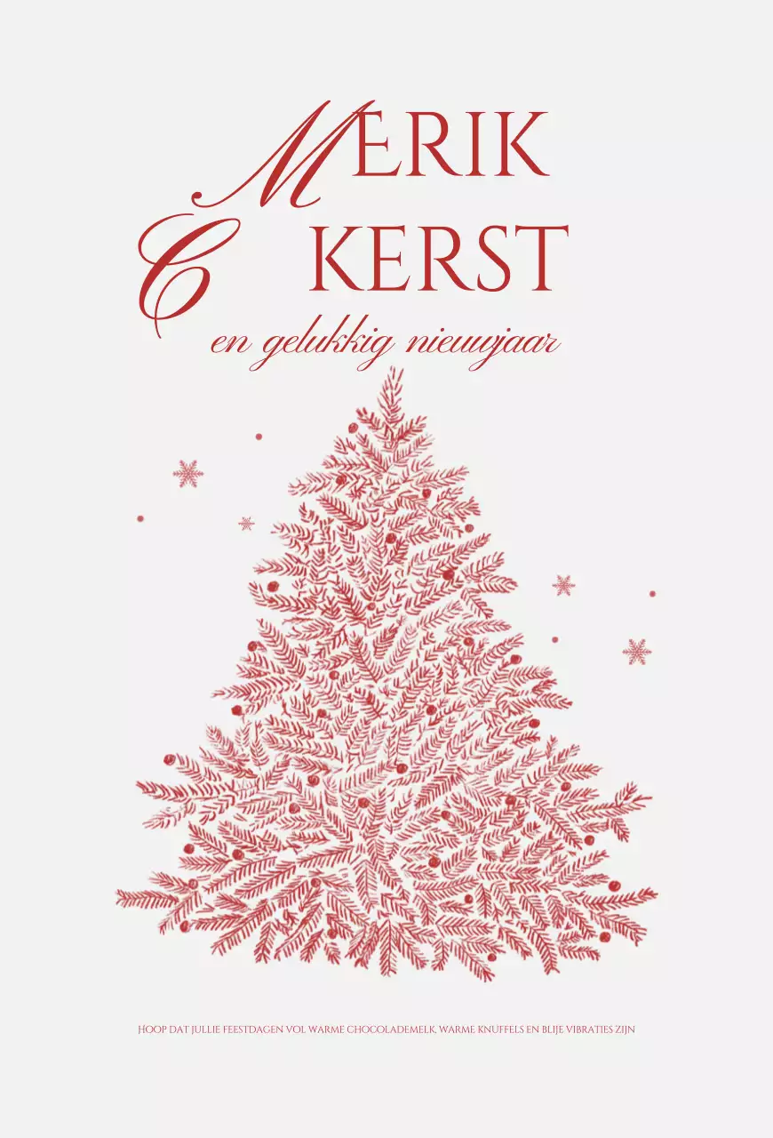 Rode klassieke kerstkaart