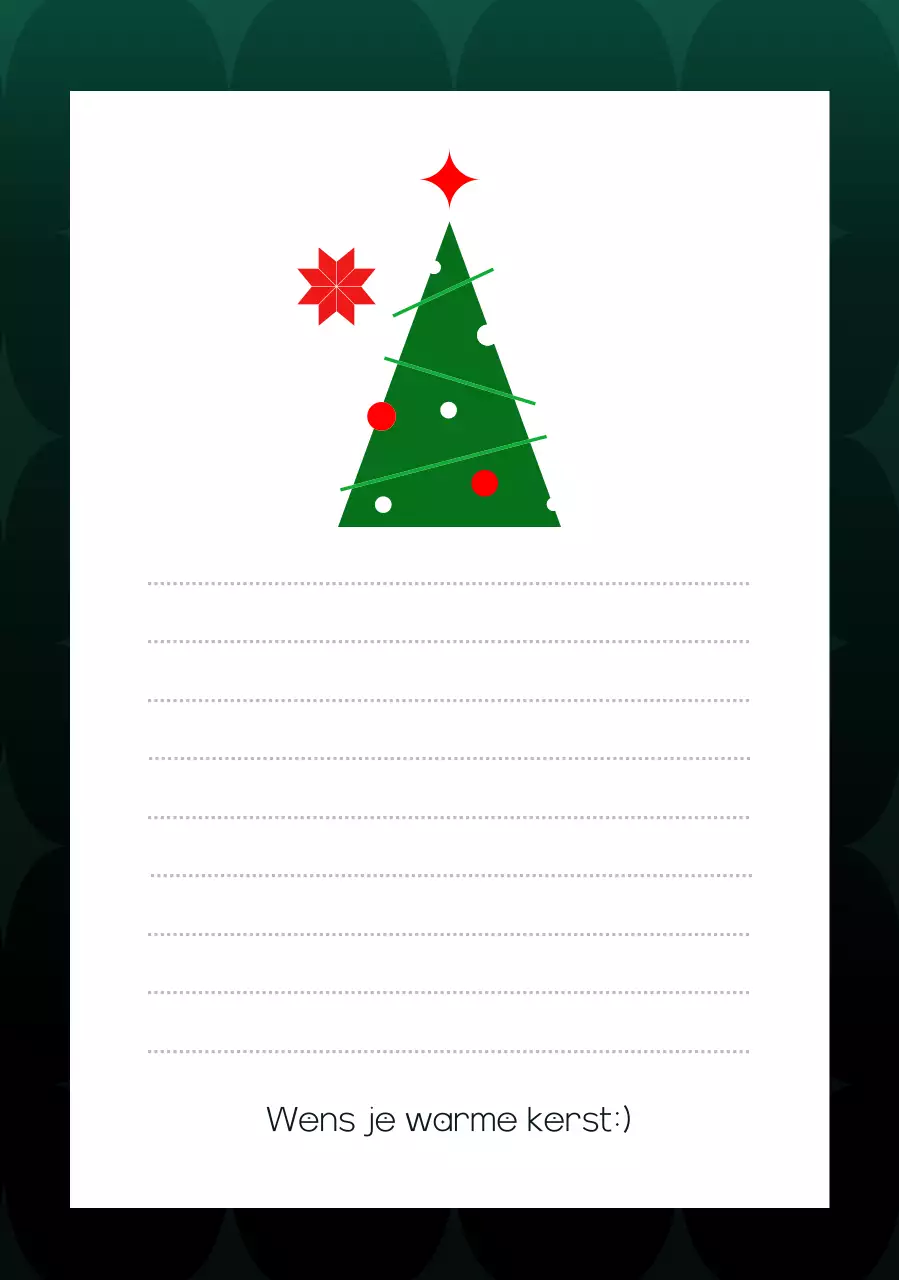 Groene eenvoudige kerstkaart