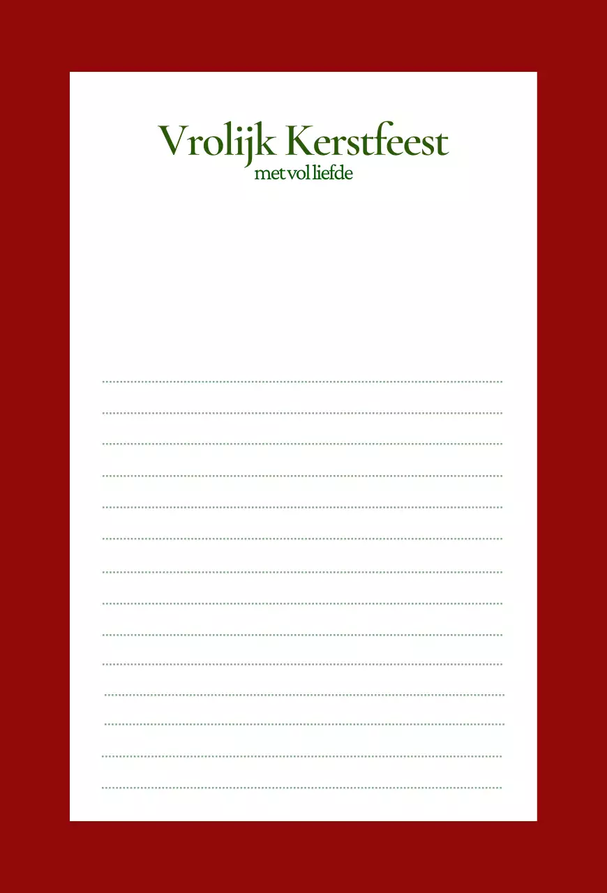 Rode klassieke kerstkaart