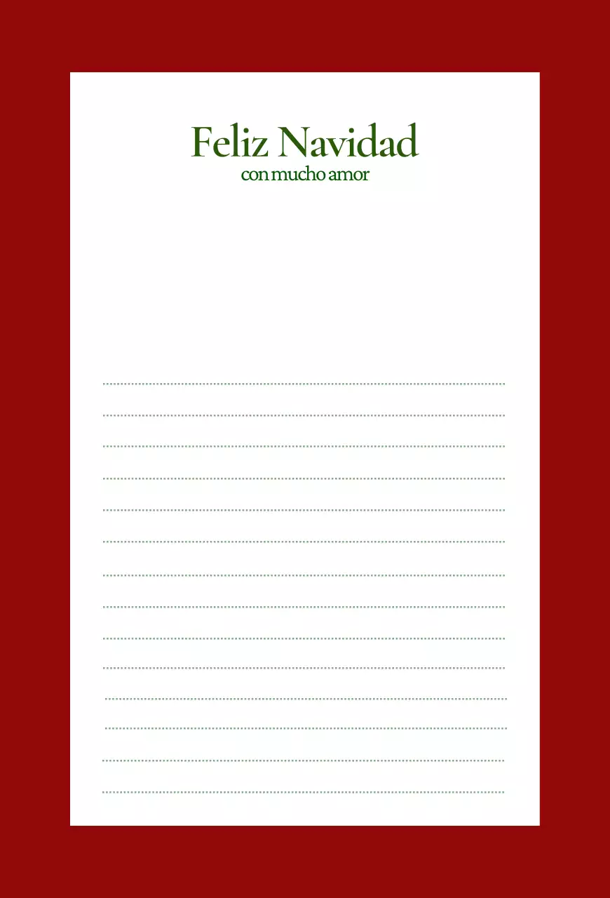 Tarjeta navideña clásica roja