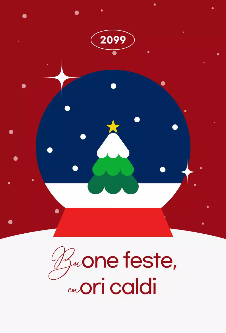 Biglietto di auguri semplice rosso