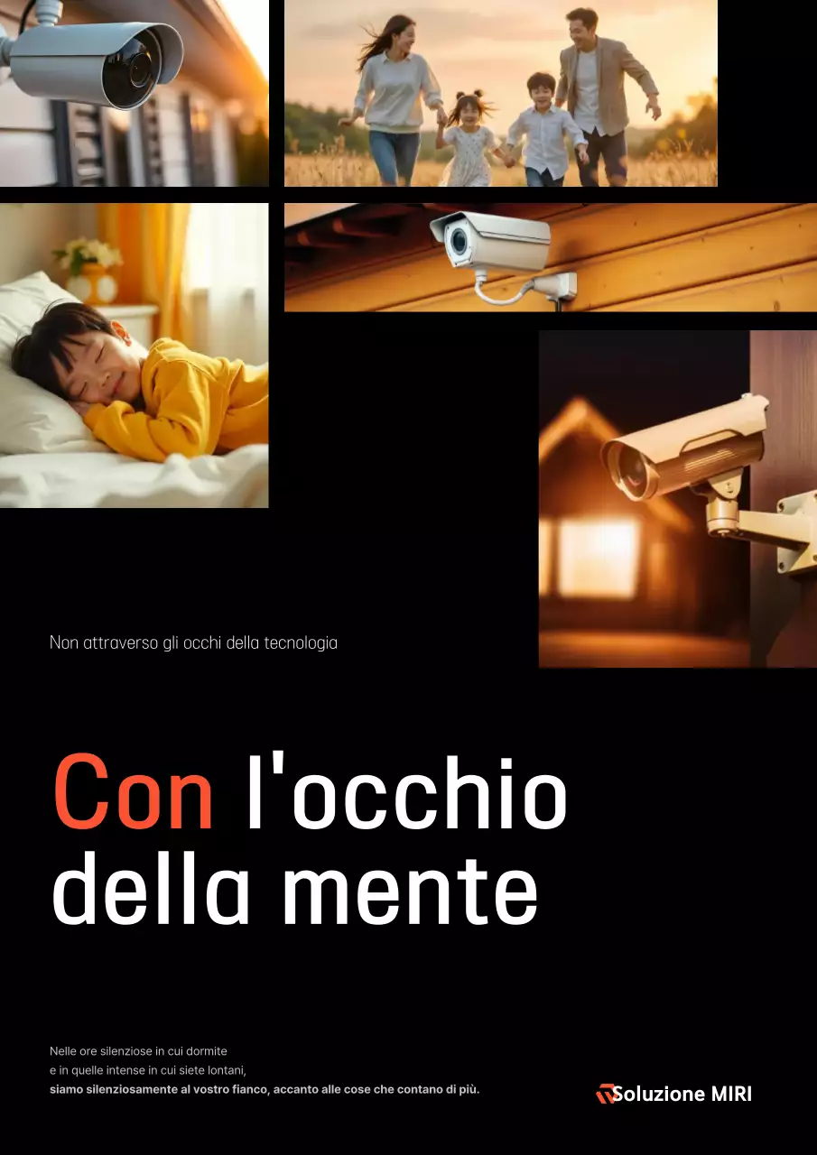 Pubblicità sulla sicurezza moderna nera