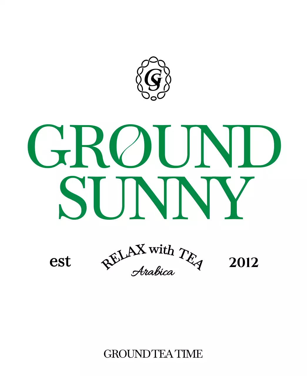 고급스러운 곡선 라인의 티백 