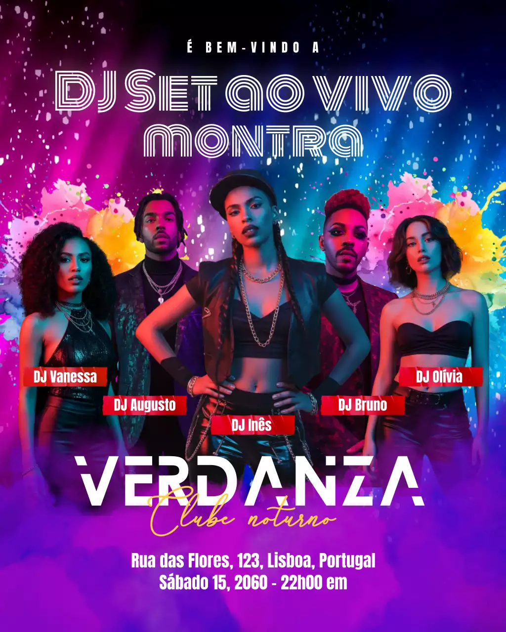 Postagem sobre evento na boate Rainbow Neon Trendy