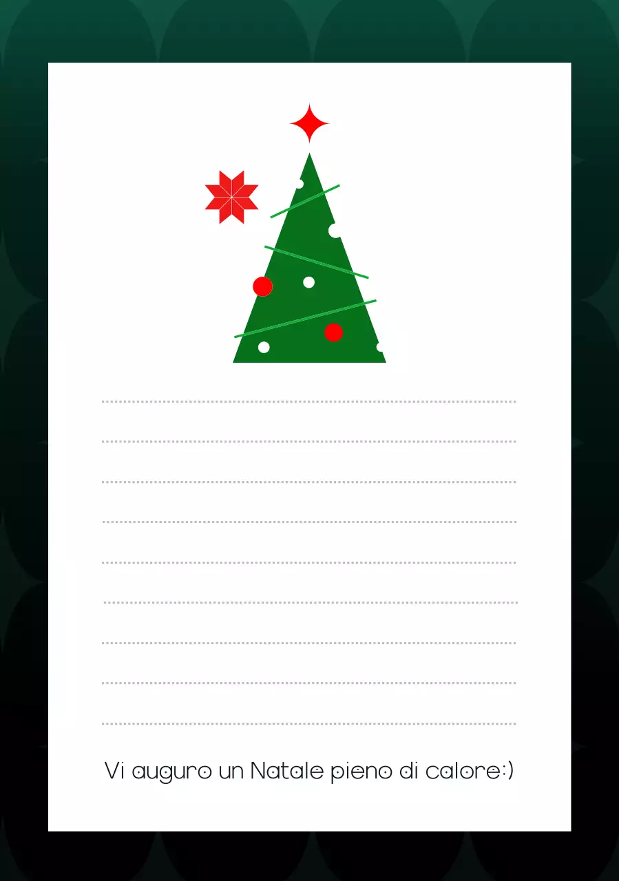 Biglietto di Natale semplice verde