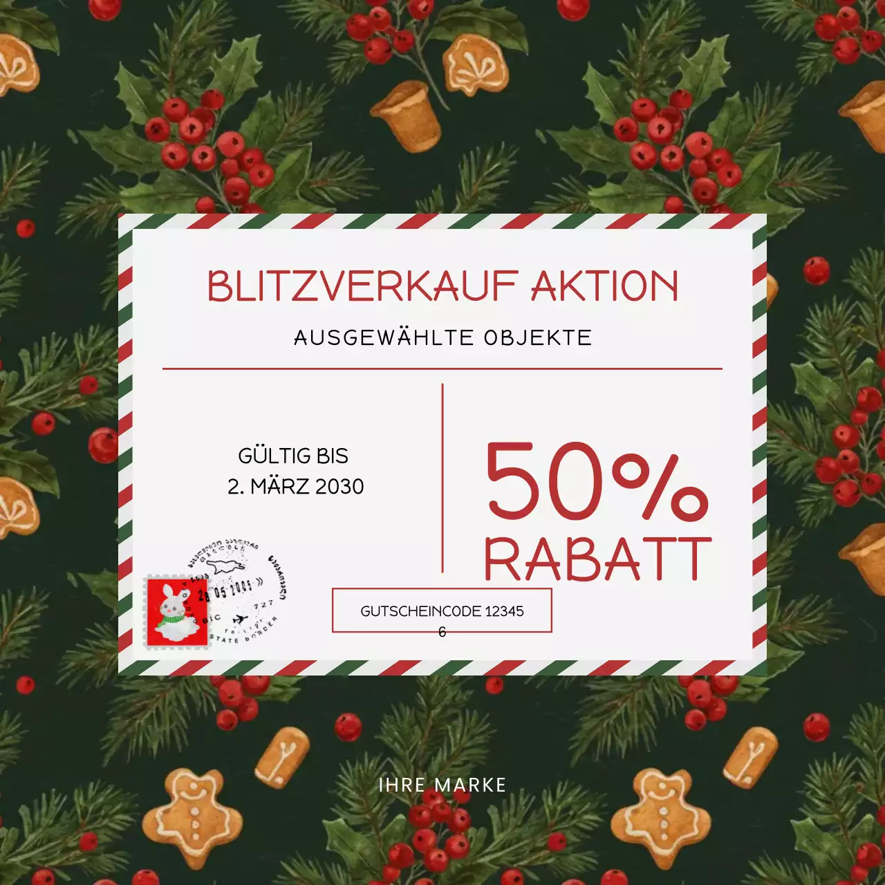 Anzeige für den grünen Festtagsverkauf