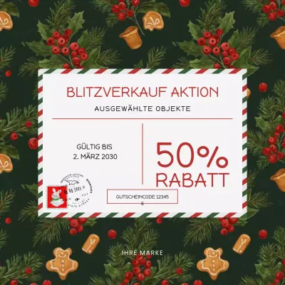 Anzeige für den grünen Festtagsverkauf