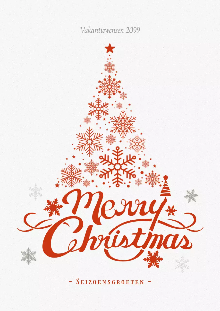 Rode eenvoudige kerstkaart