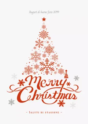 Biglietto di Natale semplice rosso