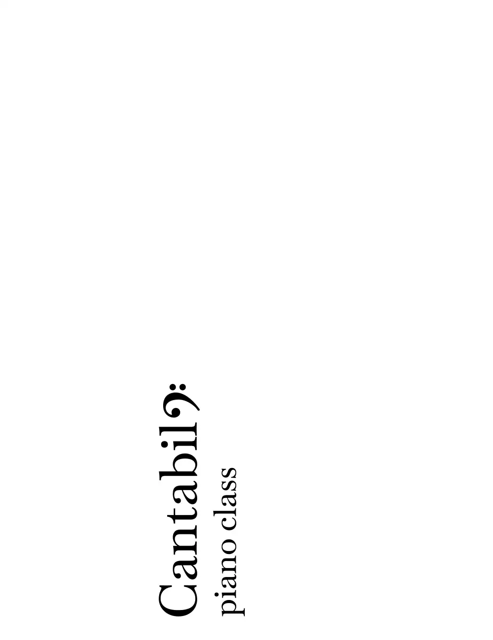 블랙의 세련된 세리프 타이포그래피 컨셉 피아노 학원