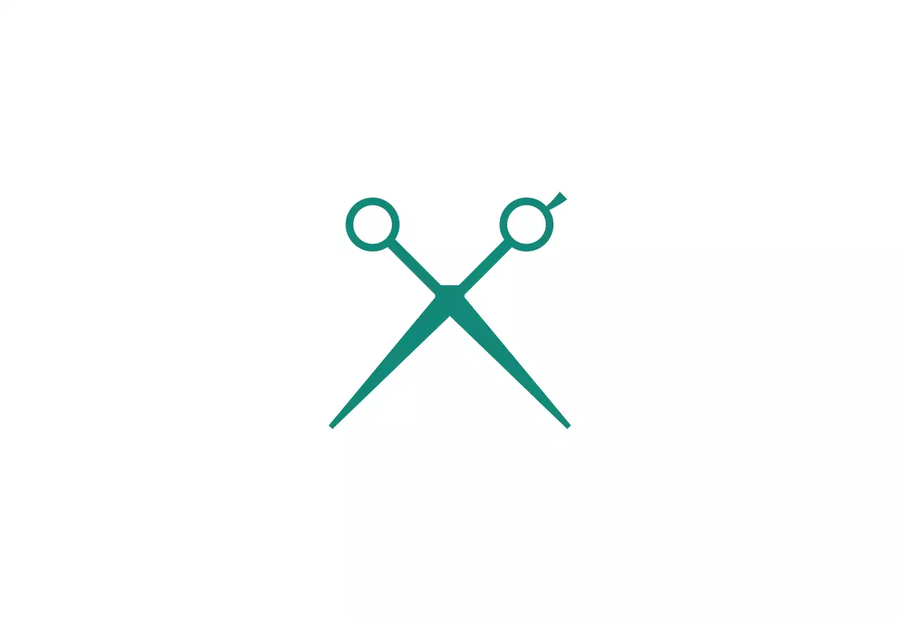 흰색 검정 청록색의 메이에르 헤어샵 텍스트로 이루어진 세련된 느낌의 매장 간판