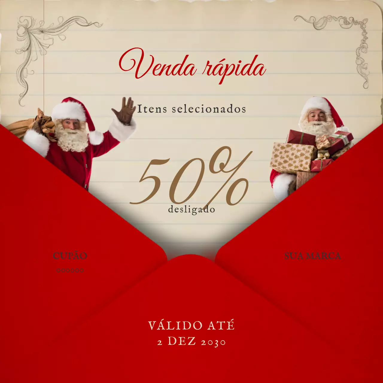 Anúncio de Venda Moderna Vermelha