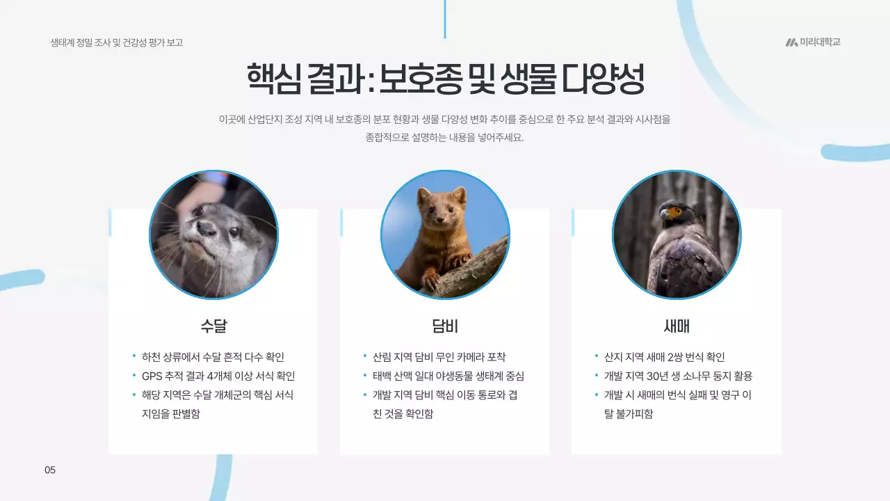 하늘색 모던 환경 보고서