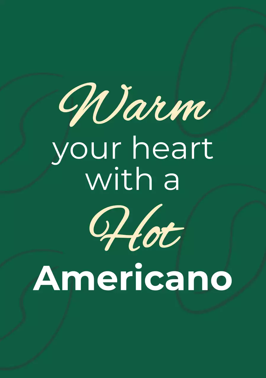 초록 모던 커피 광고