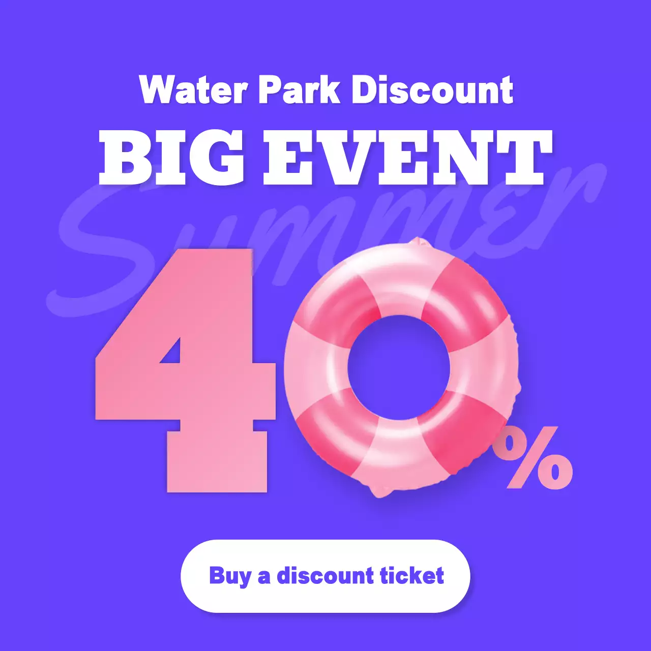 Blue Trendy Summer Promotion Instagram Post