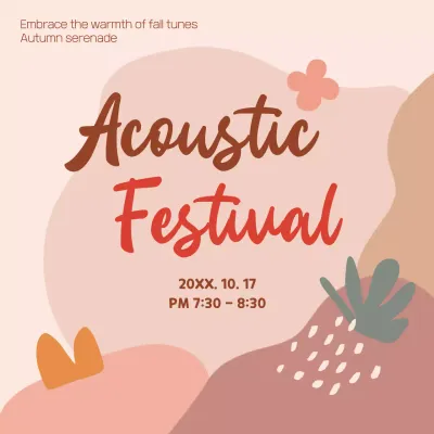 Beige Retro Music Event Social Media Post