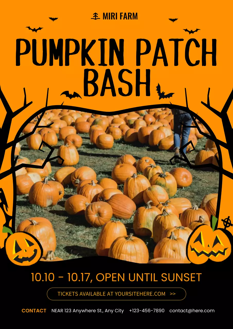 Orange Rustic Pumpkin Event Poster