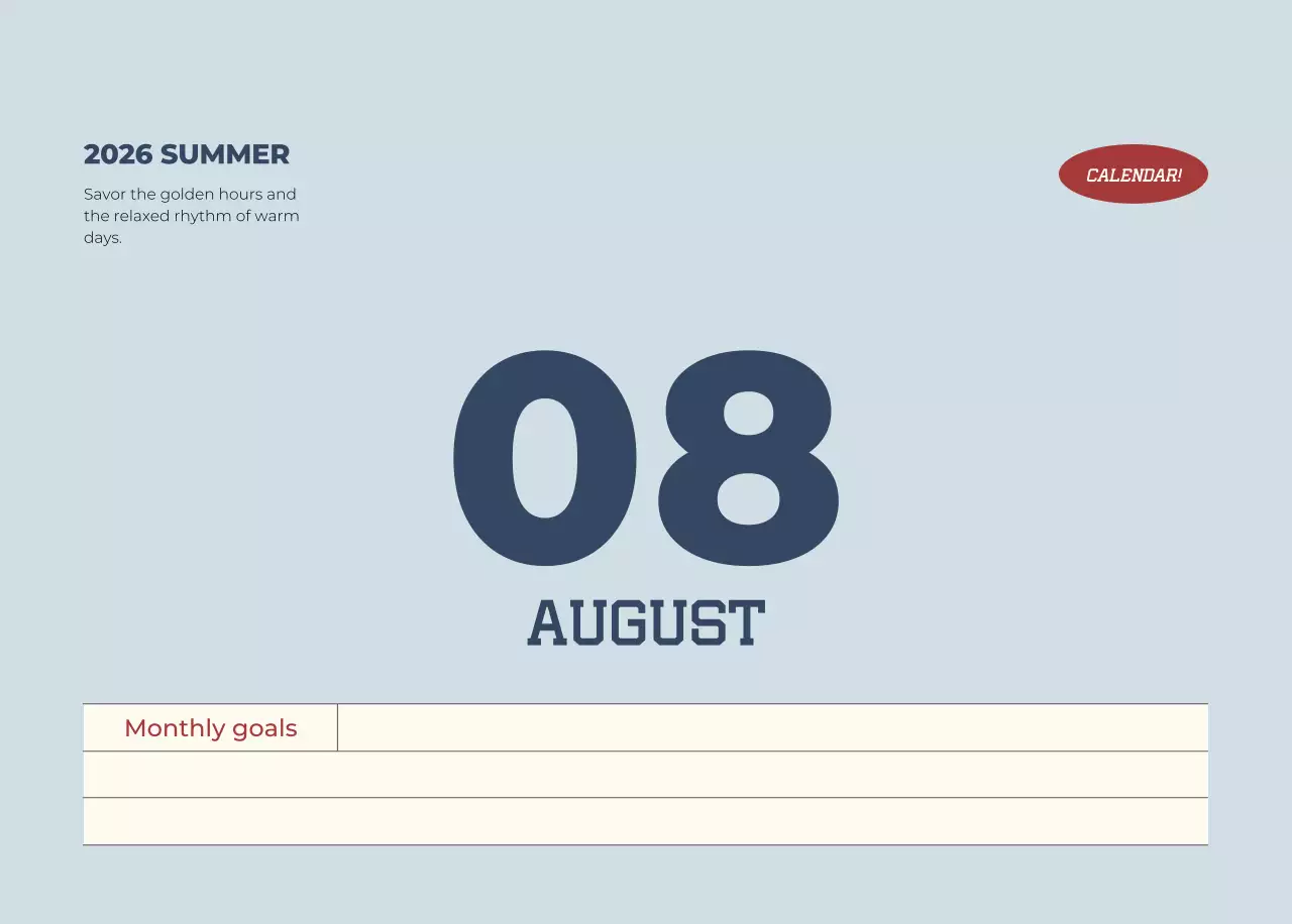 베이지 모던 달력 안내