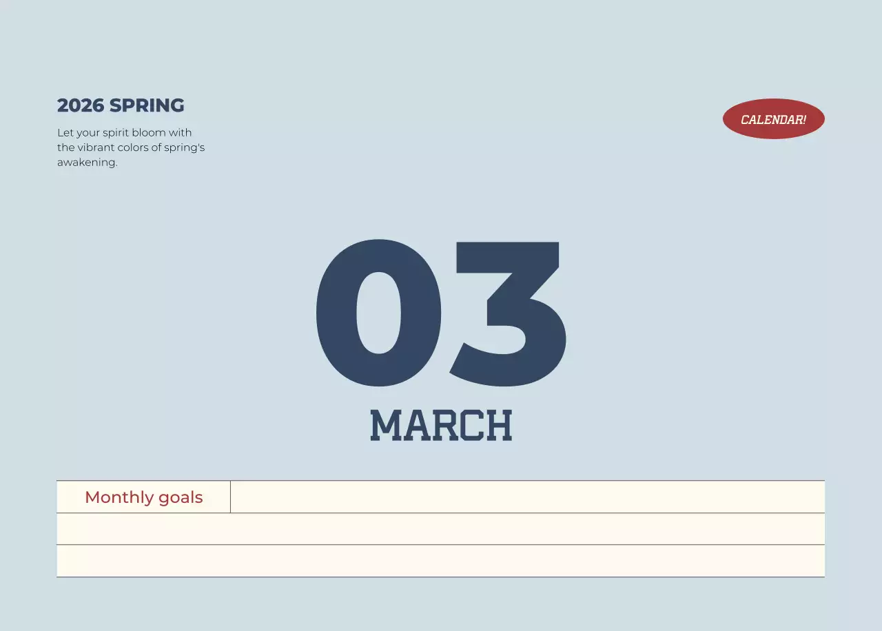 베이지 모던 달력 안내