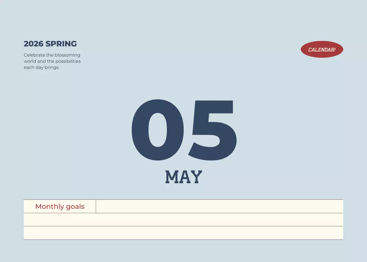 베이지 모던 달력 안내