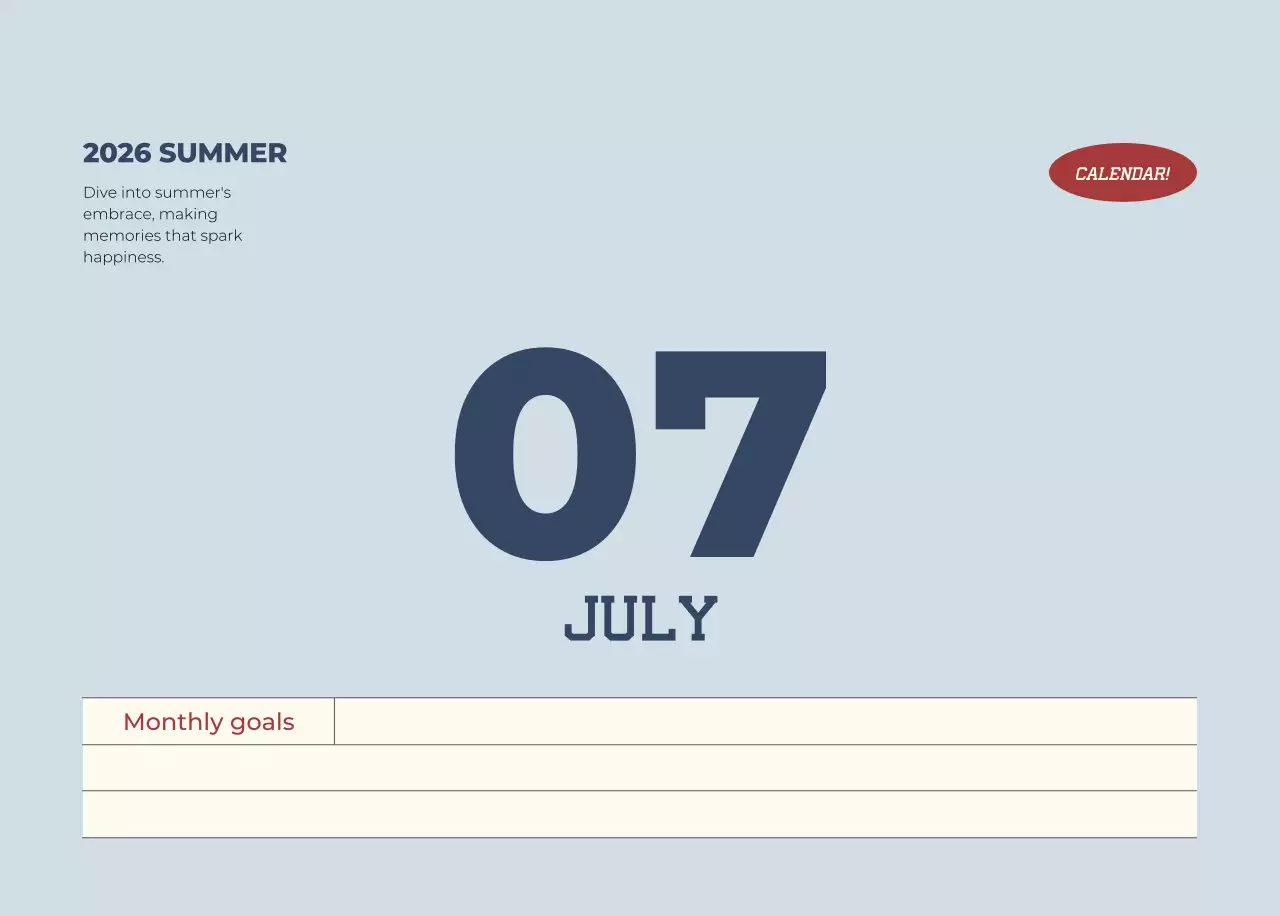 베이지 모던 달력 안내