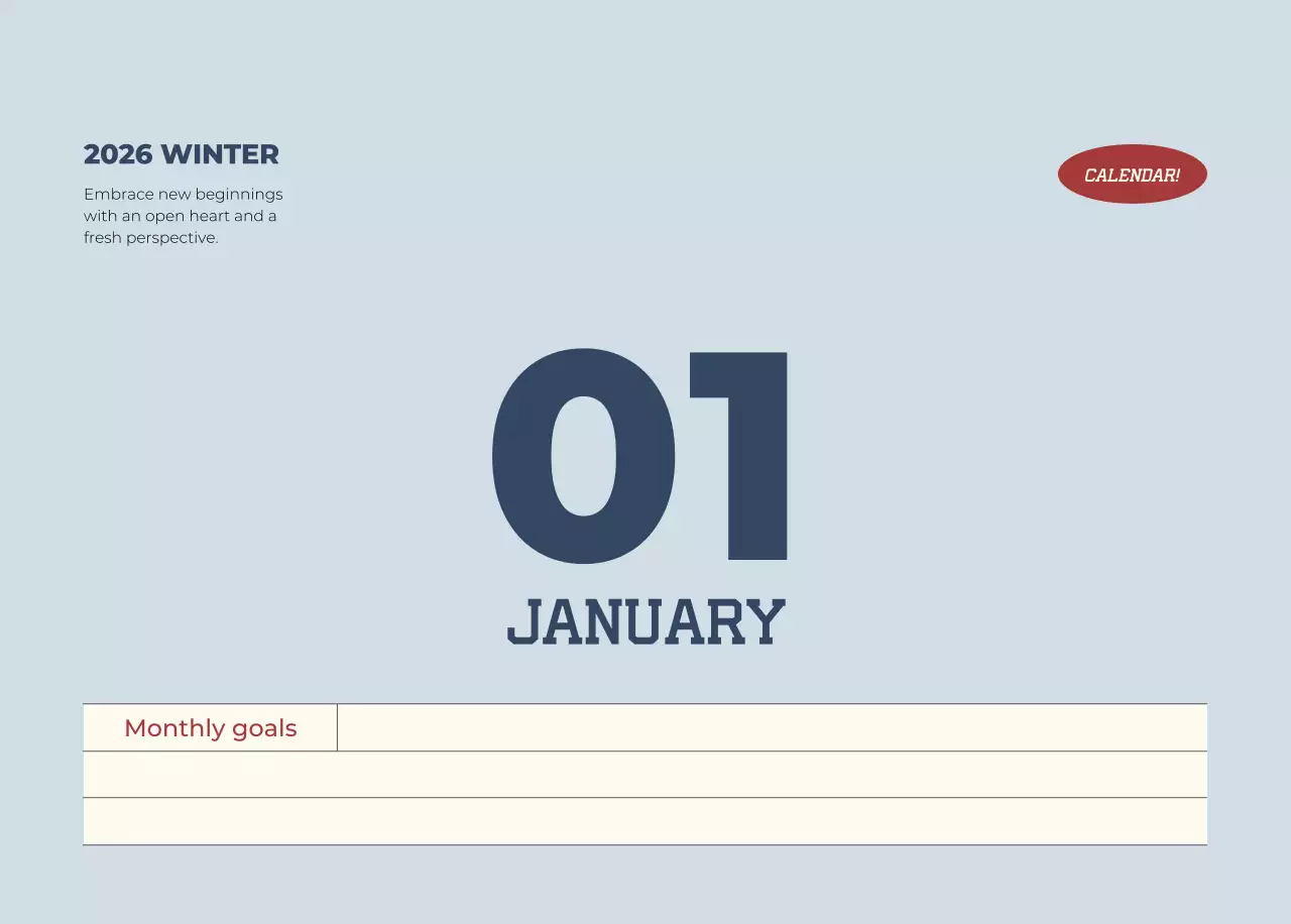 베이지 모던 달력 안내