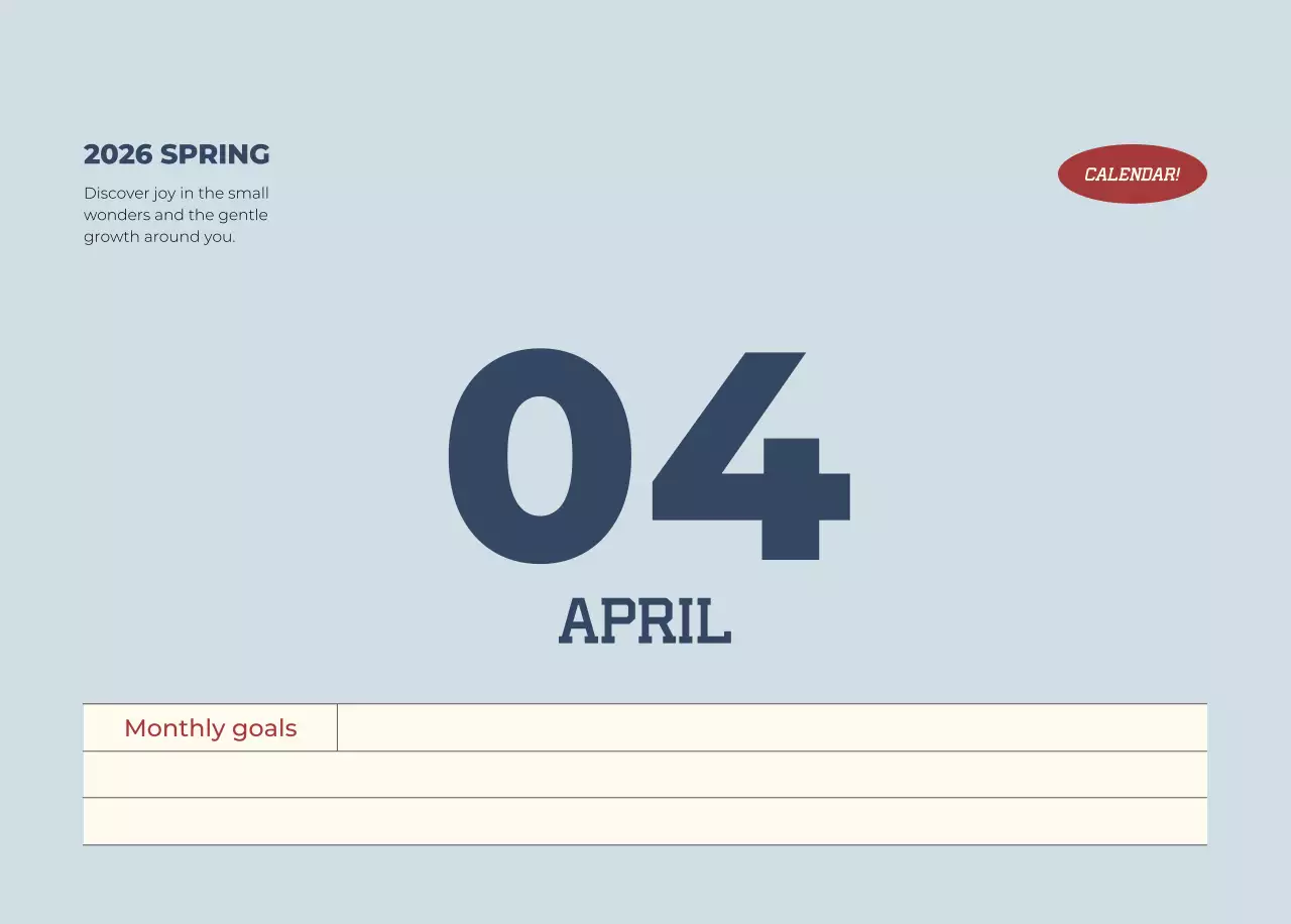 흰색 심플 새해 캘린더