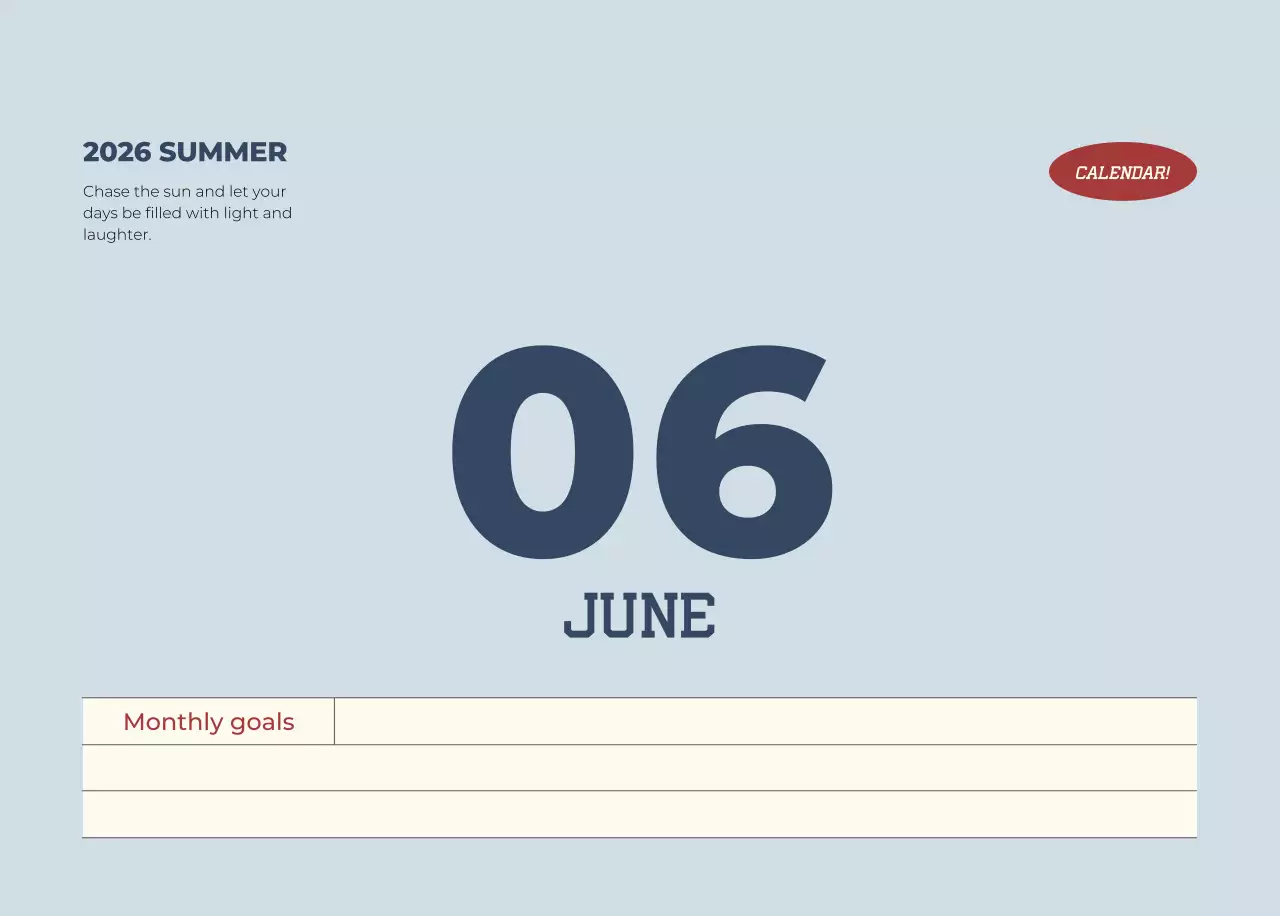 흰색 심플 새해 캘린더