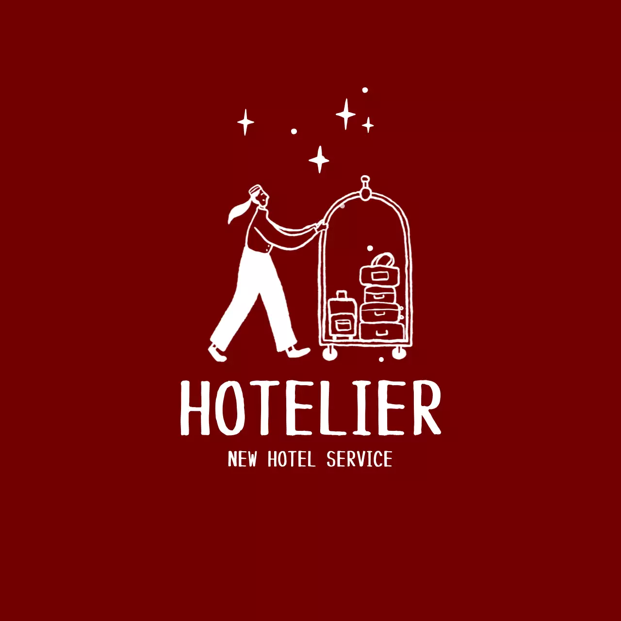 빨강 심플 호텔 서비스 홍보