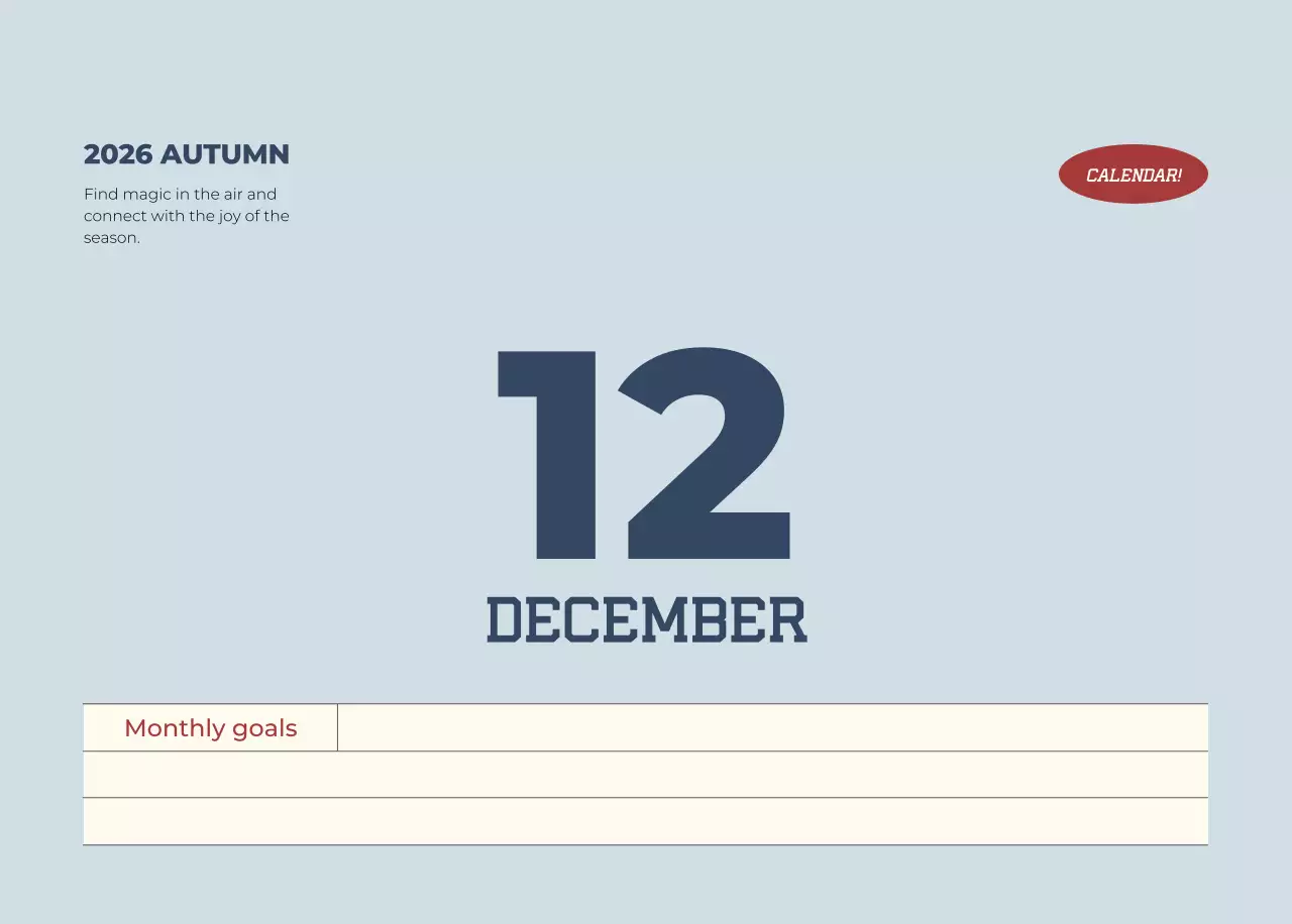 흰색 심플 새해 캘린더