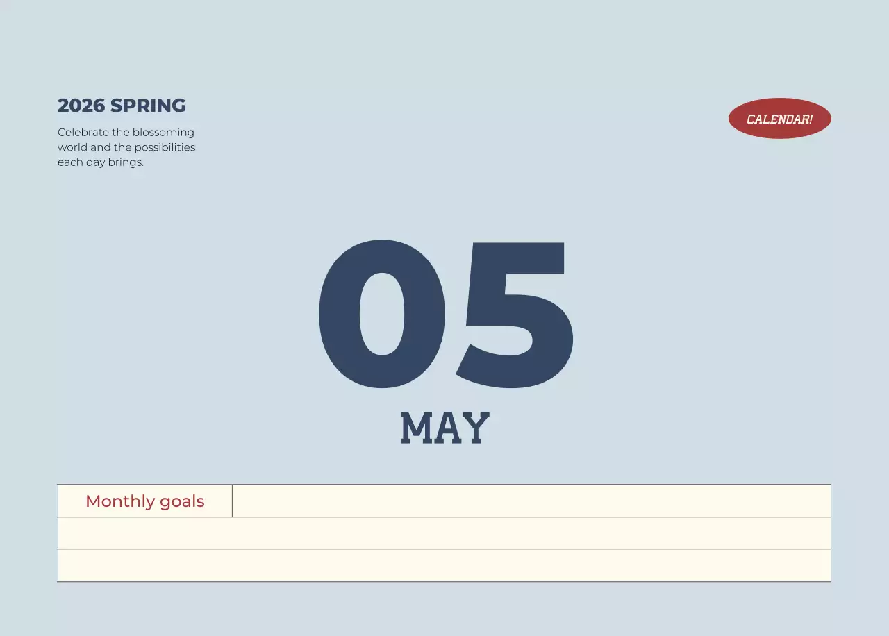 흰색 심플 새해 캘린더