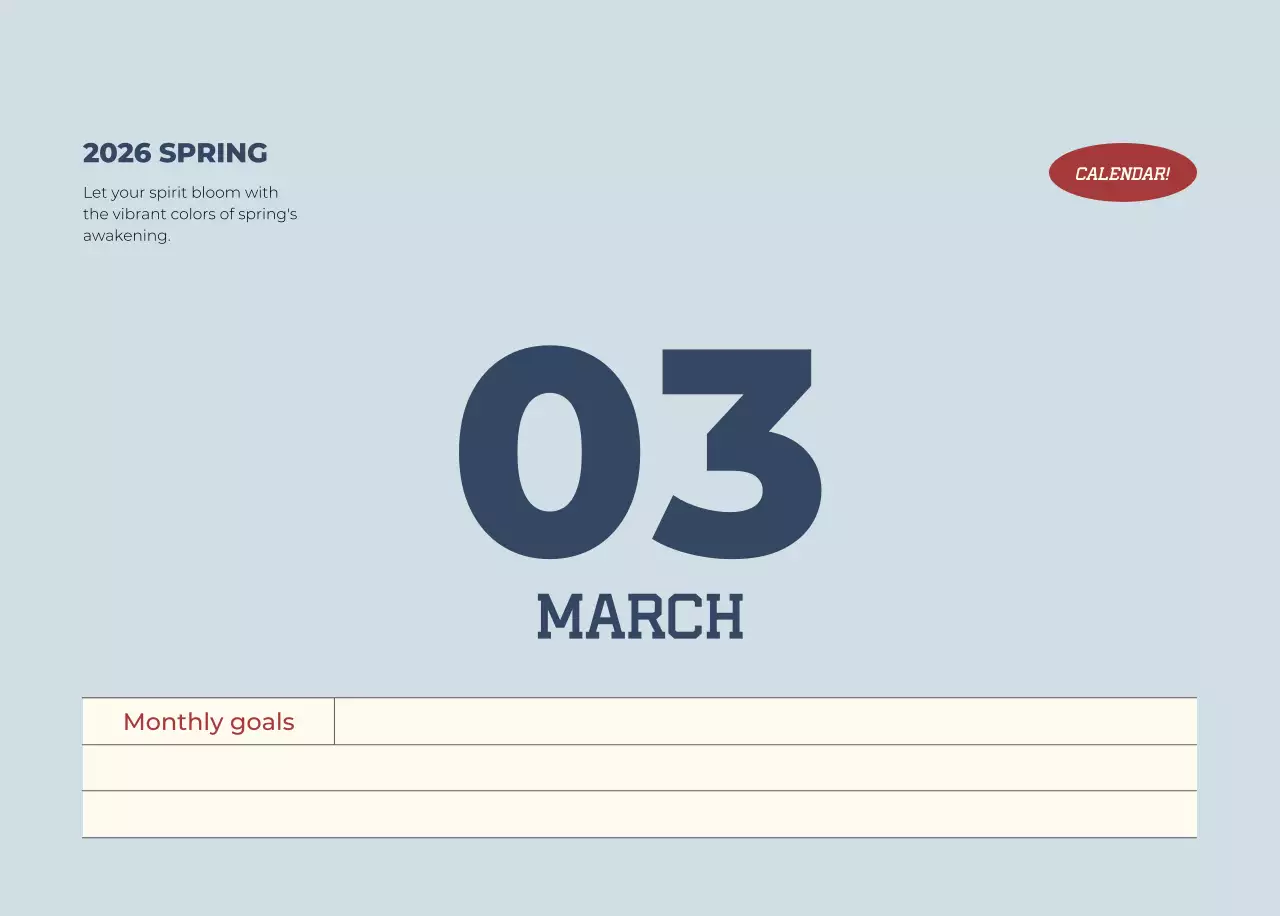 흰색 심플 새해 캘린더